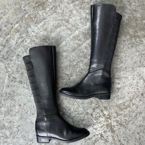 Blondo Waterproof Rain Boots Black Riding Boots Leather Equestrian Women’s 8.5